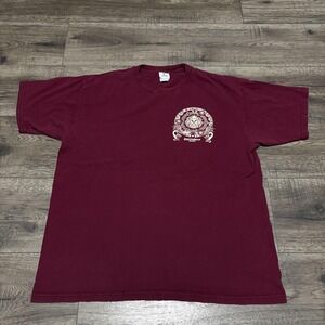 Yazbek Shirt Mens Large Red Costa Maya Mexico Travel Aztec Calendar Graphic Tee
